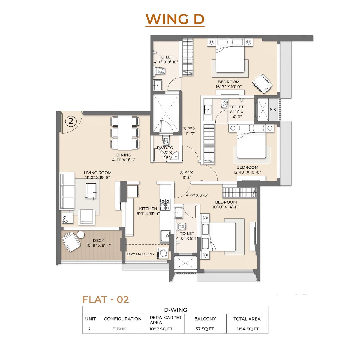 Arkade-Pearl-Floor-Plan-Wing-D-3-BHK-1154-Sqft